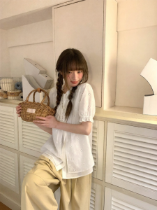 NIHAOKANONG | Áo Blouse Tay Bồng Đấu Trái Tim Mới Về