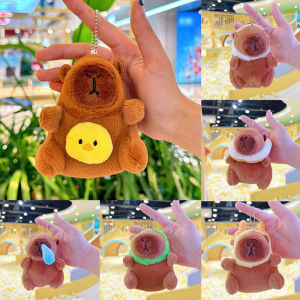 SEHENA Capybara sang trọng búp bê phim hoạt hình Keychain Mặt dây chuyền mềm nhồi bông búp bê Ba lô mặt dây chuyền xe túi vòng chìa khóa trang trí Kid Quà Tặng Keychain