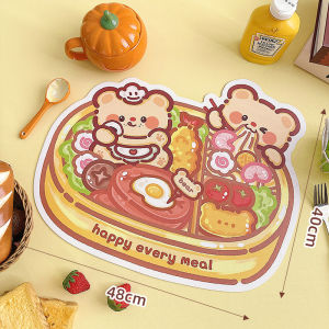 Butter Bear Heat Resistant Mat Leather Dining Table Pad Waterproof Oil Proof Home Use Anti-Scald High Temperature Resistant