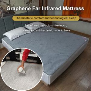 Graphene Ice Silk Cooling Three-Piece Set Bed Sheets Bedspread Dustproof Mattress Cover Cover
