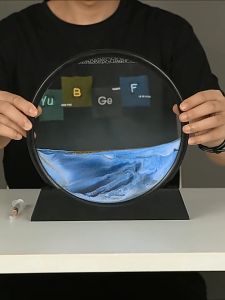 🎁4 colors 3D Quicksand Paintings Moving Sand Art Picture Home Decorative Office Desktop Glass Hourglass birthday gift