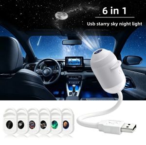 2-in-1 USB Ambient Light with Wide Projection Adjustable Focus Multiple Scene Modes Ideal for Bedroom Living Room Outdoor