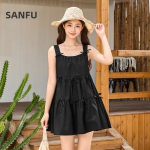 SANFU | Sleeveless Bow Layered Sweet Dress Women