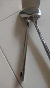 Spatula Stainless Tanpa Lubang & Sutil Penggorengan Sutil Wajan