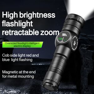 Multifunctional retractable zoom bright handheld work light