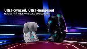 ASUS ROG Cetra True Wireless SpeedNova Gaming Headphones - 2.4GHz Bluetooth 5.3 ROG SpeedNova 24-bit 96kHz audio Dirac Opteo Bone Conduction AI Microphones Adaptive ANC 46 Hour Battery Life