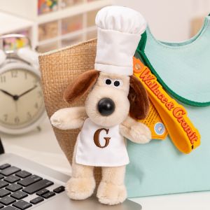 High Quality With Tag Wallace&Gromit Plush Toy Kawaii Gromit Wallace Toys Cartoon Puppy Dogs Bag Pendant Key Chain Kid Gift