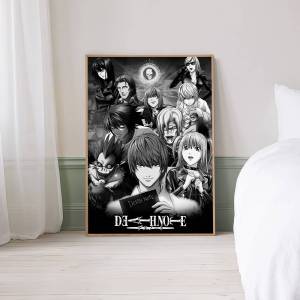 Moetch | Poster Dán Tường Anime Death Note HD Cổ Điển Trang Trí Quán Bar Quán Cà Phê Phòng Ngủ Phong Cách Kawaii Nghệ Thuật Dán Tường Hiện Đại Giấy Dán Retro