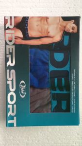 3 Pcs CD Celana Dalam Pria Dewasa Bahan Katun Polos Premium RIDER SPORT R 762 B Ukuran M L XL