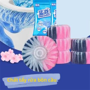 Viên Làm Sạch Bồn Cầu Tự Động - 10 Gói Chất Làm Sạch Khử Mùi Tẩy Vết Bẩn Dạng Sủi Bọt Cho Phòng Tắm Đồ Dùng Gia Đình