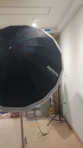Combo dù phản dù bạc và vải softbox PHOTOFUL 150cm 16 cạnh - 686.camera