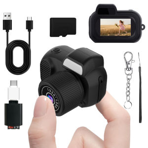Mini Y3000 Móc Khóa Camera 8MP Ảnh Video 1080P Ngón Tay Cái Cam Micro Máy Quay Có Màn Hình Hỗ Trợ Thẻ SD Cho Trẻ Em Màu Đen