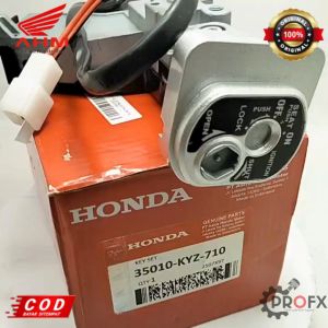 KUNCI KONTAK SET MOTOR SUPRA X 125 KARBU HELM IN HONDA KYZ KABEL 2 KUALITAS ORIGINAL ASLI AHM KONCI