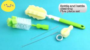 Silicone Bottle brush Pacifier BrushCup Cleaning Brush Baby Bottle/Pacifier Cleaning Brush 360 Degree Rotating HandleNo Dead Corners For CleaningNipple BrushStraw Brush