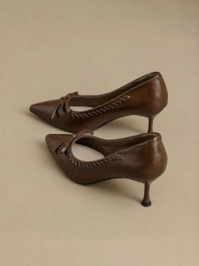Josiny | Spring New Elegant Vintage Shallow-mouth Pointed Heel High Heels