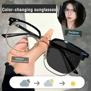 ELLE Sunglasses Color-Changing Sunglasses Day And Night Dual-Use Polarized Color-Changing Glasses