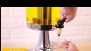 8L self-service beverage machine stainless steel juice dispenser transparent storage tank