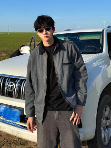 ZHUOCAN | Vintage Workwear Style Detroit Jacket Autumn Cleanfit Short Jacket