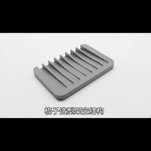 Shower Silicone Soap Dish Drain Bath Soap Holder Box Kitchen Countertop Sponge Storage Rack Drying Tray Bathroom Accessories