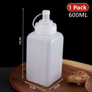 Commercial Thickened Wide Mouth Plastic Sauce Dispensing Bottle