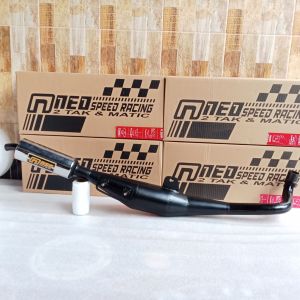Knalpot Tornado GS/GX Model Standar Racing Gembung Perut Hitam Tameng AHM Suara Garing Kemrincing
