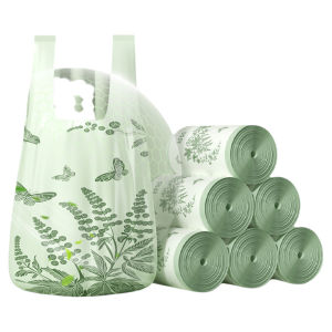 Okiss Thickened Handheld Plastic Garbage Bags Essential Oil Mosquito Repellent Large Size Tear-Resistant Vest Shaped Home Use