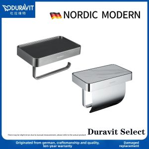 Durable Toilet Paper Holder No Drilling Required Bathroom Waterproof Paper Towel Rack Toilet Paper Storage Shelf Bathroom Countertop