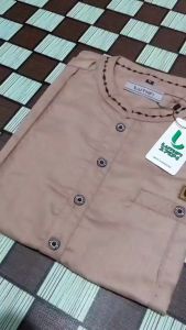 BAJU MUSLIM DEWASA LENGAN PENDEK MOTIF EMBORDIR KATUN TOYOBO LEMBUT DAN TEBAL BRANDED LUTHFI