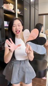 Tất nữ cổ ngắn lười. Vớ nữ tàng hình có lưới thở 93% cotton có 8 dải silicon chống tuột gót - Bubi Delicate