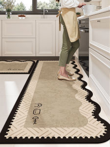 French Cartoon Non-slip Oil-proof Absorbent Durable Kitchen Floor Mat