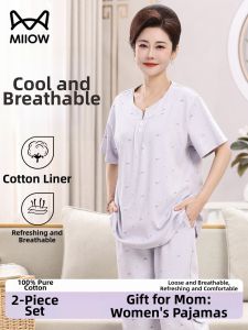 MiiOW | Cotton Breathable Summer Pajama Set Plus Size