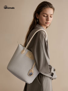 Onimals 2025 New Large Capacity Tote Bag Womens Commuter Shoulder Bag Handbag Ideal for Class Versatile Casual Simple Style