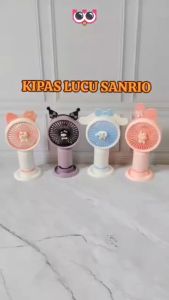 SANRIO KIPAS ANGIN MINI PORTABLE KARAKTER LUCU FAN USB KIPAS GAGANG