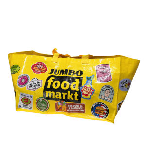 Exported to Europe Super Large Size Cute Woven Waterproof Environmental-Friendly Supermarket Shopping Bag Moving Bag Clothing Storage Tote