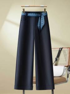 Metresia Jolie | Narrow Leg Wide Leg Pants with Belt for Slimming