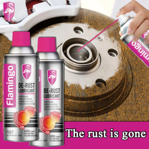 [100% Effective ]Flamingo Car Rust Inhibitor 450ml，for metal Lubricating Spray Penetrating Oil metal motorcycle rust paint Multi Purpose Rust Cleaner stain Remover（Car Motorcycle Bike Chassis Flamingo/Multi-Purpose Rust Remover Spray Cleaning Tools）
