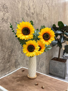 Đạo Cụ Hoa Hướng Dương Giả Trang Trí Phòng Khách Phòng Ngủ Hoa Tươi Bằng Vải Polyester Trang Trí Bàn Trang Trí Nhà