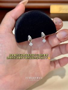 Ultra-Shiny Zircon Clip-On Earrings for Women Commute No Piercing round Face Jewelry Elegant Sensation Drop Earrings