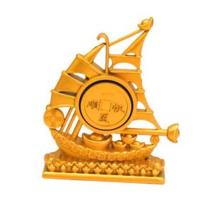 เรือใบ Yuanbao อัลลอยเรือกล่องสัญญาณสำนักงานบ้านตกแต่งความมั่งคั่งของ Fengshui ของขวัญนำโชค