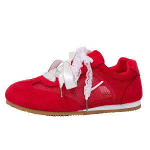 Warrior | Red Breathable Lightweight Flat Sneakers
