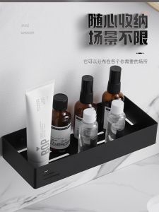 ชั้นวางของในห้องน้ำแบบติดผนัง สแตนเลส 304 พร้อมตะขอ อุปกรณ์ตกแต่งห้องน้ำ เครื่องมือตกแต่งบ้าน