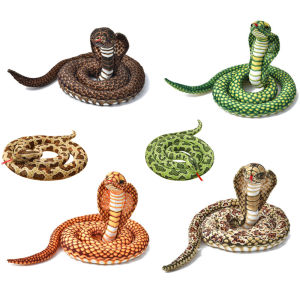 Simulation Cobra Plush Toy Python Doll Rag Doll Coiled Snake Childrens Holiday Party Decoration Halloween Decoration Plush Toy