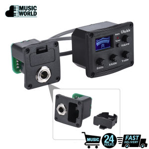 3 Band Electronic Ukulele Pickup Preamp mini Guitar EQ Equalizer Tuner System with LCD Display General Accessories