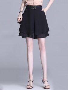 Small Chiffon Shorts Womens Loose Slim Looking High Waist Loose Pants Summer New Arrival Elastic Waist Polka Dot Shorts Skirt