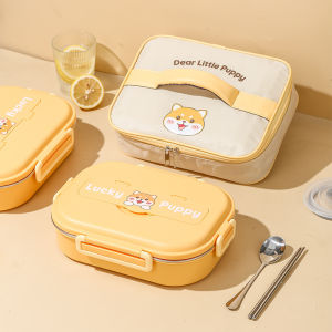 Insulated Lunch Box 304 Stainless Steel Divided Plate Bento