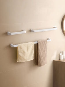 Towel Rack Punch-Free Bathroom For Home Multi-Functional Storage Rack Wall-Mounted Single Rod Storage Rack