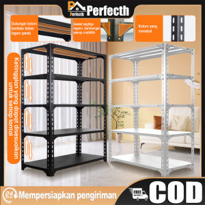 Rak Besi Siku 5 Susun: Rak Serbaguna Dapur & Penyimpanan