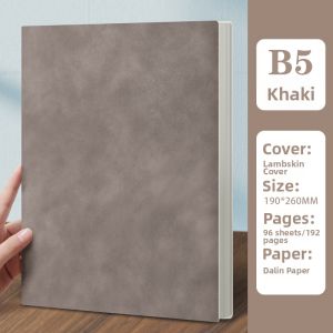 Customizable Simple Ins Style Thick Leather Cover Notebook