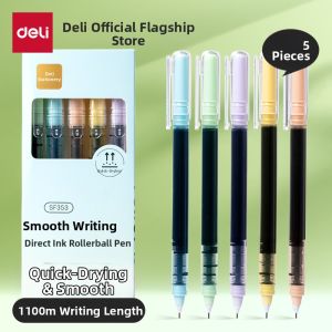 deli | Quick Drying Smooth Red and Black Liquid Pens for Students and Teachers