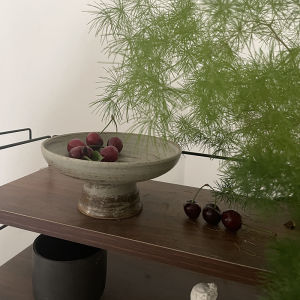 จานตกแต่งผลไม้เซรามิกสไตล์โมเดิร์นเรียบง่ายของ Nandao Baoshe สำหรับห้องนั่งเล่น ห้องน้ำ ห้องนั่งเล่น โต๊ะกาแฟ จานตกแต่งห้องน้ำ